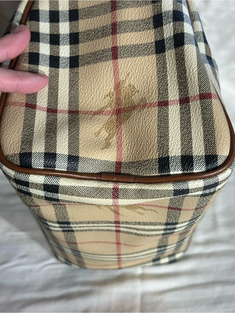 Burberry Brown Leather Logo satchel